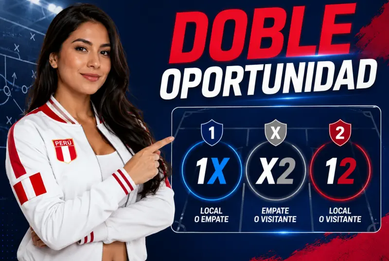 Explicación visual de doble oportunidad 1X X2 y 12 en apuestas de fútbol
