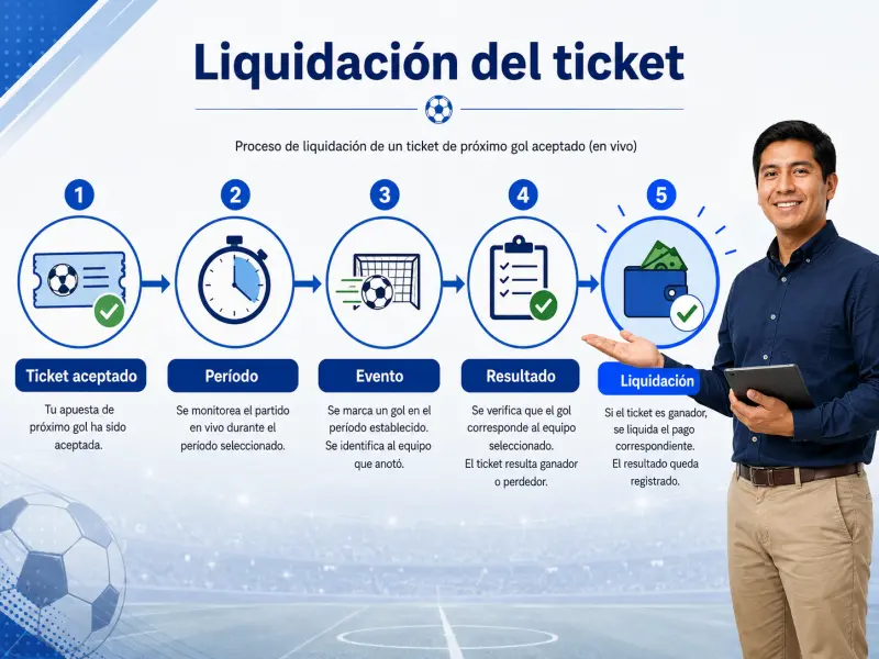 Proceso de liquidación según ticket aceptado en próximo gol