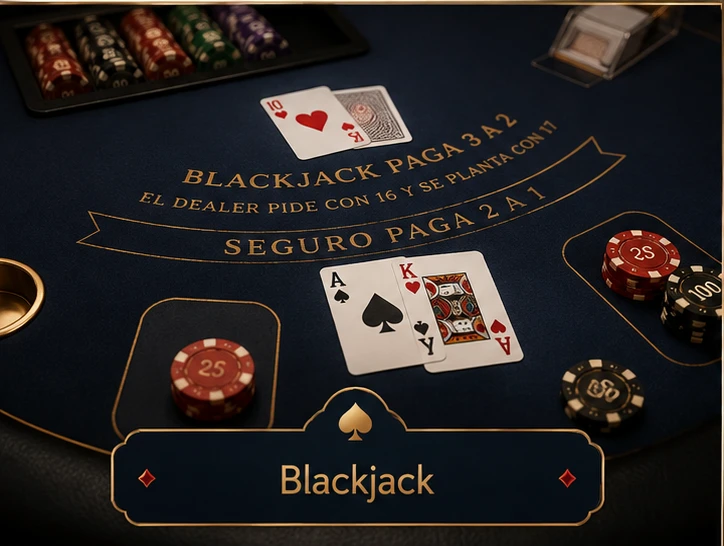 Mesa de blackjack disponible en el casino de Best678