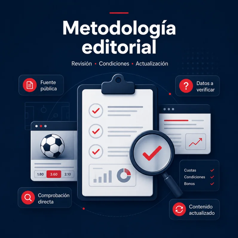 Metodología editorial para revisar fuentes, condiciones y contenido