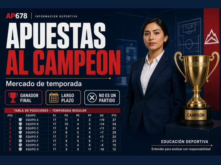 Guía visual sobre apuestas al campeón de una liga o torneo de fútbol