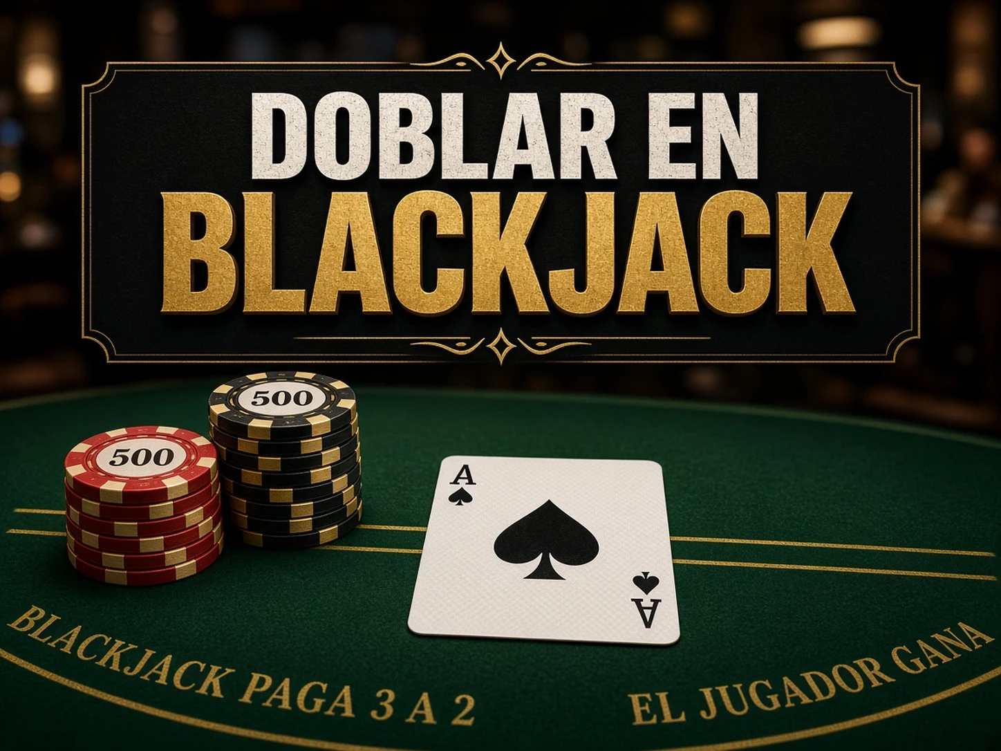 Explicación del significado de doblar en blackjack y la regla de recibir solo una carta adicional