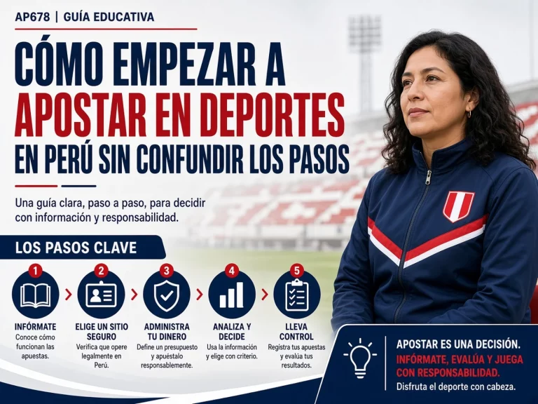Introducción visual para empezar a apostar en deportes en Perú paso a paso
