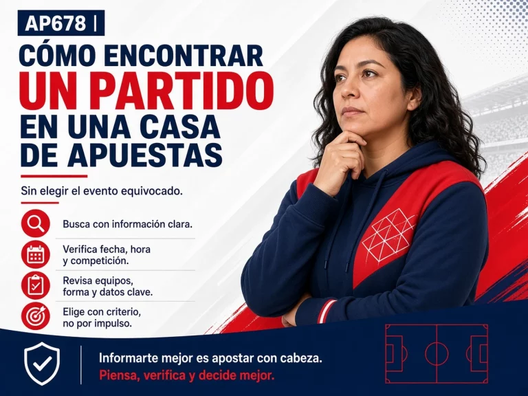 Interfaz de búsqueda para encontrar un partido en una casa de apuestas sin abrir el evento equivocado