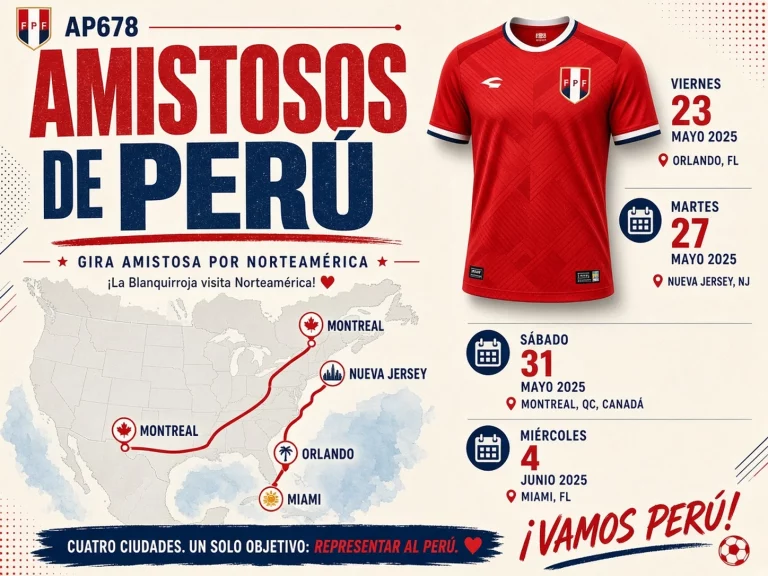 Gira de amistosos de la Selección Peruana en Norteamérica con Estados Unidos México Canadá y Colombia