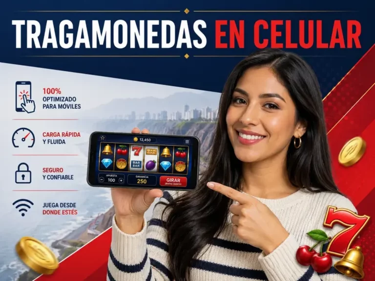 Mujer adulta mostrando una tragamonedas gratis para celular