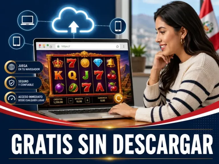 Jugador accediendo a una tragamonedas gratis sin descargar desde un navegador