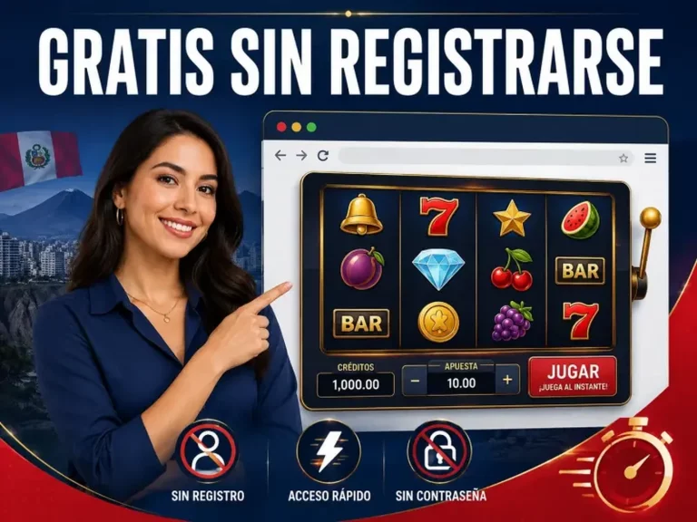 Mujer adulta frente a una tragamonedas gratis sin registrarse